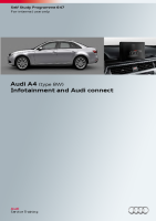 SSP 647 Audi A4  type 8W  Infotainment and Audi connect 